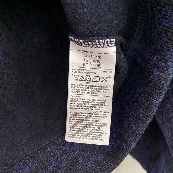 Boys Old Navy Sweater; Size XL (14/16); Navy Blue; Button Detail; Like New - Picture 5 of 5